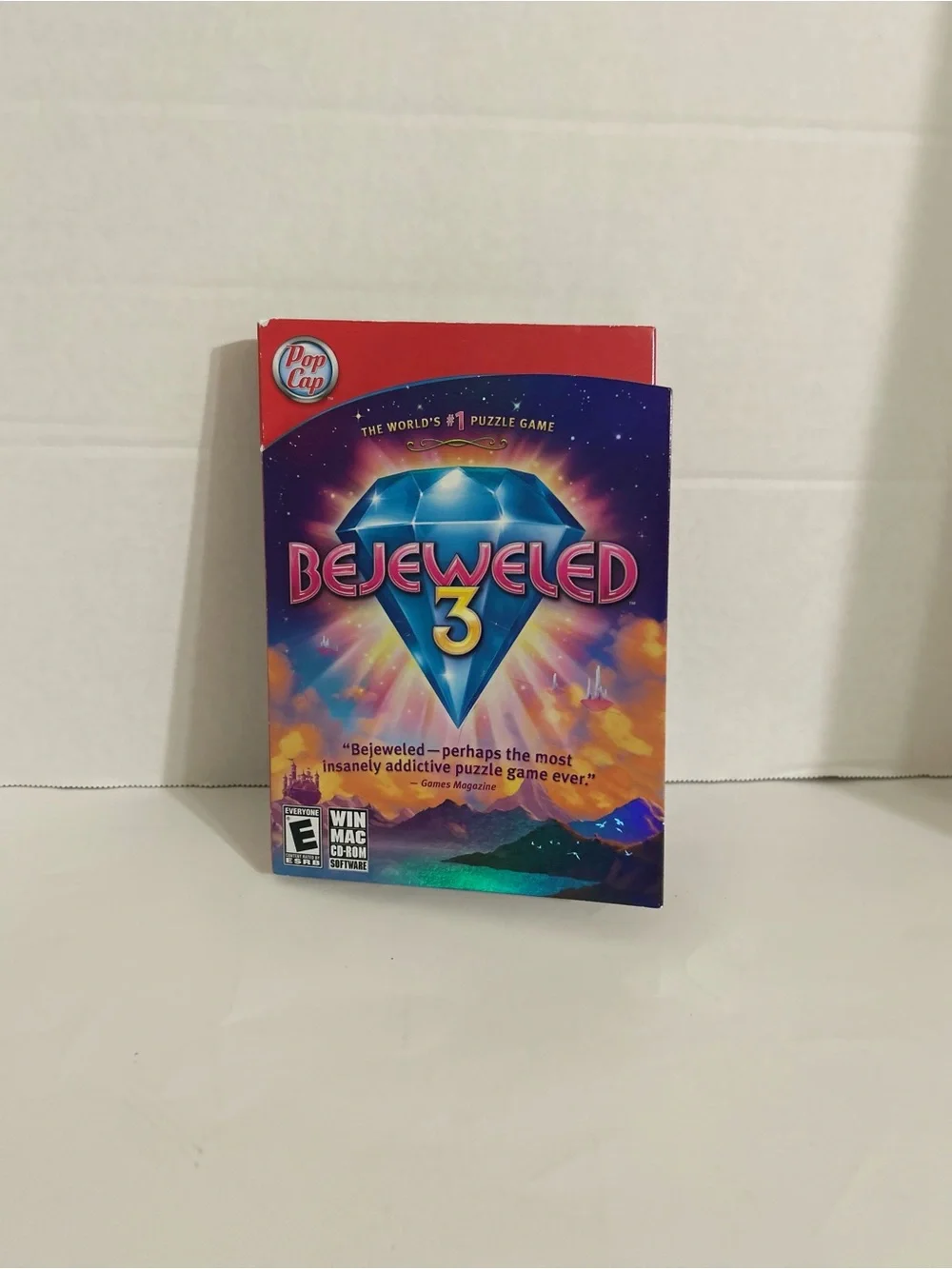 Bejeweled 3 (PC Windows/Mac CD-ROM, 2010) Pop Cap Games with Sleeve Case Cover